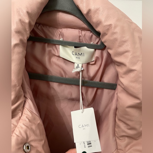 CAMI NYC Medium Pink puffed Leather Jacket. πΈπ - Picture 8 of 8